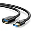 Кабель Ugreen US129 USB 3.0 Extension Male Cable 1.5 м черный (30126) - миниатюра 1