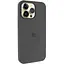 Чехол Silicone Case AA Logo with MagSafe для Apple iPhone 12 Pro Max 6.7 Серый/Dark Gray - миниатюра 1