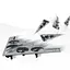 Детский самолет на пульте дистанционного управления B-2 Spirit аккумуляторный 40 см Серый - миниатюра 2