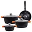 Набор кастрюль со сковородой и сотейником Bohmann BH-6018 MRB с индукционным дном 8 предметов - миниатюра 1