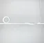Удлиненная подвесная люстра в белом каркасе Line.F Длина 90 см - миниатюра 5