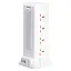 Сетевой фильтр-удлинитель Yiwu HP-5-9MF TOWER B24 2,8 м 12 розеток 3USB + 1PD LED-лампа белый  - миниатюра 3
