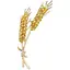 Брошь-булавка колоски пшеницы 6.4 x 2.7 см со стразами Желтая - миниатюра 1