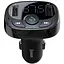 Автомобильное зарядное устройство + FM-модулятор Baseus T typed Wireless MP3 charger black (CCALL-TM01) - миниатюра 1