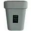 Мусорное ведро Motek на 8 л с поворотной крышкой 22.5х22.5х30 см Серый (COB-410)  - миниатюра 2