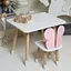 Дитячий прямокутний столик (Білий) та стільчик Метелик (Рожевий) - мініатюра 1
