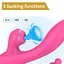 Вібратор Erospace Sweet Play Sucking Vibrator With Anal Beads A3 20.8 см рожевий - мініатюра 6