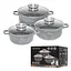 Набор кастрюль 3020/22/24-SN из 3 предметов с мраморным покрытием (2.3 л, 3.2 л и 4.5 л), Zauberg Серый 87702 - миниатюра 2