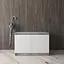 Тумба для обуви Vays R-20 Бетон-Белый фасад, без ручек, ЛДСП, 80×40×53 см - для прихожей, коридора - миниатюра 1
