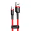 Дата кабель Baseus Cafule Lightning Cable 1.5A (2m) (CALKLF-C) Червоний / Чорний - мініатюра 1
