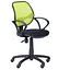 Кресло Байт/АМФ-4 сиденье Сетка черная/спинка Сетка лайм - мініатюра 1