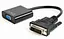 Переходник Cablexpert DVI-D-VGA, 0,2 м, черный (блистер) (AB-DVID-VGAF-01) - миниатюра 1