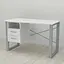 Письмовий стіл із ящиками Ferrum-decor Оскар 750x1400x600 метал Сірий ДСП Біле 16 мм (FRD-103248) - мініатюра 3