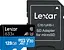 Карта памяти MICRO SDXC LEXAR 128GB UHS-I W/ADAPTER (LSDMI128BB633A) - миниатюра 1