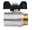 Кран шаровой Thermo Alliance Base 1" ВН прямой, никель, PN30, бабочка SD607W25 - миниатюра 2