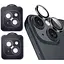 Захисне скло на камеру DK для Apple iPhone 15 Lens Metal Ring Eagle Eye 015735 black 2 шт. - мініатюра 1