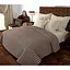 Постельное белье MERISET Коричнево-молочное Бязь страйп Семейный на резинке 550036-8 - миниатюра 1