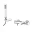 Смеситель для ванны Paffoni Tilt с регулируемым душевым гарнитуром steel TI023ST, Нержавеющая сталь - миниатюра 1