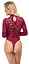 Боди Cottelli Collection Lace S бордовый - миниатюра 3