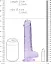 Фалоімітатор Realrock Crystal Clear Dildo Realistic 8 21 см фіолетовий - мініатюра 5
