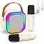 Детская портативная Bluetooth колонка с 2 микрофонами 10Вт с RGB подсветкой Мини караоке 2000mAh K12 - миниатюра 2