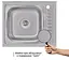 Кухонная мойка Brinex 6050-L 0.6 мм, накладная BRIN6050LSAT06 - миниатюра 2