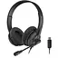 Наушники A4Tech HU-10 Black USB поворотный микрофон динамики 40 мм 105 дБ 32 Ом 2 м - миниатюра 1