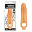 Насадка на пенис Super Me Mighty Sleeve With Ball Loop 22 см телесный - миниатюра 2