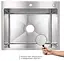 Кухонная мойка встроенная Lidz Handmade H6050H Decor Honeycomb 2,5/0,5 мм LDH6050DEC48370 - миниатюра 2