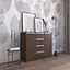 Комод Vays R-11 Венге Темний-Білі планки, 4 шухляди та 2 відділення з полицями, без ручок, ЛДСП, 120×40×98 см - для спальні, вітальні, передпокою - мініатюра 1