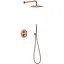 Душова система прихованого монтажу з термостатом Imex Monza PVD матове рожеве золото GTM039/ORC, Золотий - мініатюра 1