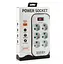 Мережевий фільтр-подовжувач Power Socket D-6, 10x220V-2500W, 4xUSB, 1xType-C PD - мініатюра 1