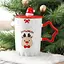 Чашка новорічна Snowman з кришкою та ложкою Олень 360 мл Біла - мініатюра 3