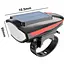 Велофара с солнечной панелью и сигналом Bike Light 7599 Solar аккумуляторный велофонарь Li-Ion panel IPX4 USB-C - миниатюра 3