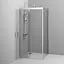 Душевая кабина Am.Pm Gem Square Pivot 90x90 см без поддона хром матовый W90UG-404-090MT, прозрачный, хром матовый - миниатюра 4