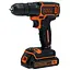 Аккумуляторная дрель-шуруповерт Black+Decker с АКБ и ЗП BDCD18 - миниатюра 1