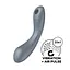 Вакуумний стимулятор клітора з вібрацією Satisfyer Curvy Trinity 1 сірий - мініатюра 3