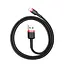 Кабель Baseus Cafule Cable USB For Lightning 2.4A 0.5m Red+Black - мініатюра 5