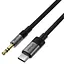 Аудіо кабель Aux Acefast J11 (Type-C to AUX 3.5mm plug) (1m) Black - мініатюра 3