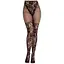Колготки Leg Avenue Dahlia Lace Tights With Net Thigh Detail One Size - миниатюра 4