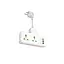 Мережевий удлинитель HOCO AC11A Voyage 2-position expansion socket(1C3A) (8.5 cm) White - миниатюра 1