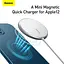 БЗУ BASEUS Simple Mini Magnetic (suit for Iphone 12 with Type-C cable 1.5m) белое - мініатюра 3
