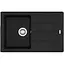 Кухонна мийка Franke Basis, фраграніт, прямокутник, з крилом, 780х500х200мм, чаша - 1, накладна, BFG 611-78, чорний матовий - мініатюра 1