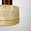 Світильник із підвісним травертиновим корпусом та дерев'яною фурнітурою Ø12х18 см Line F ST001-120 - мініатюра 6
