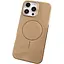 Чехол для iPhone 16e с MagSafe, защитный, глянцевый, с мягкой подкладкой, коричневый - миниатюра 1