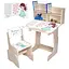 Дитяча парта Bambi N 2071-8-2 Fashion Girl з таблицею множення та стільчиком світлий венге - мініатюра 1
