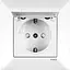 Розетка із заземленням із захисною кришкою зі шторками VIKO Meridian Білий (90970012-WH) - мініатюра 1