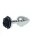 Металева анальна пробка Boss Jewellery Silver Plug Rose 9 см (чорний) - мініатюра 3