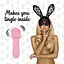 Минивибратор FeelzToys Mister Bunny Pink с двумя насадками - миниатюра 4