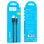 Кабель Hoco X69 Jaeger charging data cable Lightning Чорний Білий - мініатюра 2